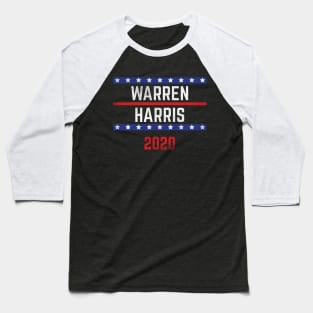 Elizabeth Warren and Kamala Harris on the one ticket? Dare to dream. Presidential race 2020 Distressed text Baseball T-Shirt